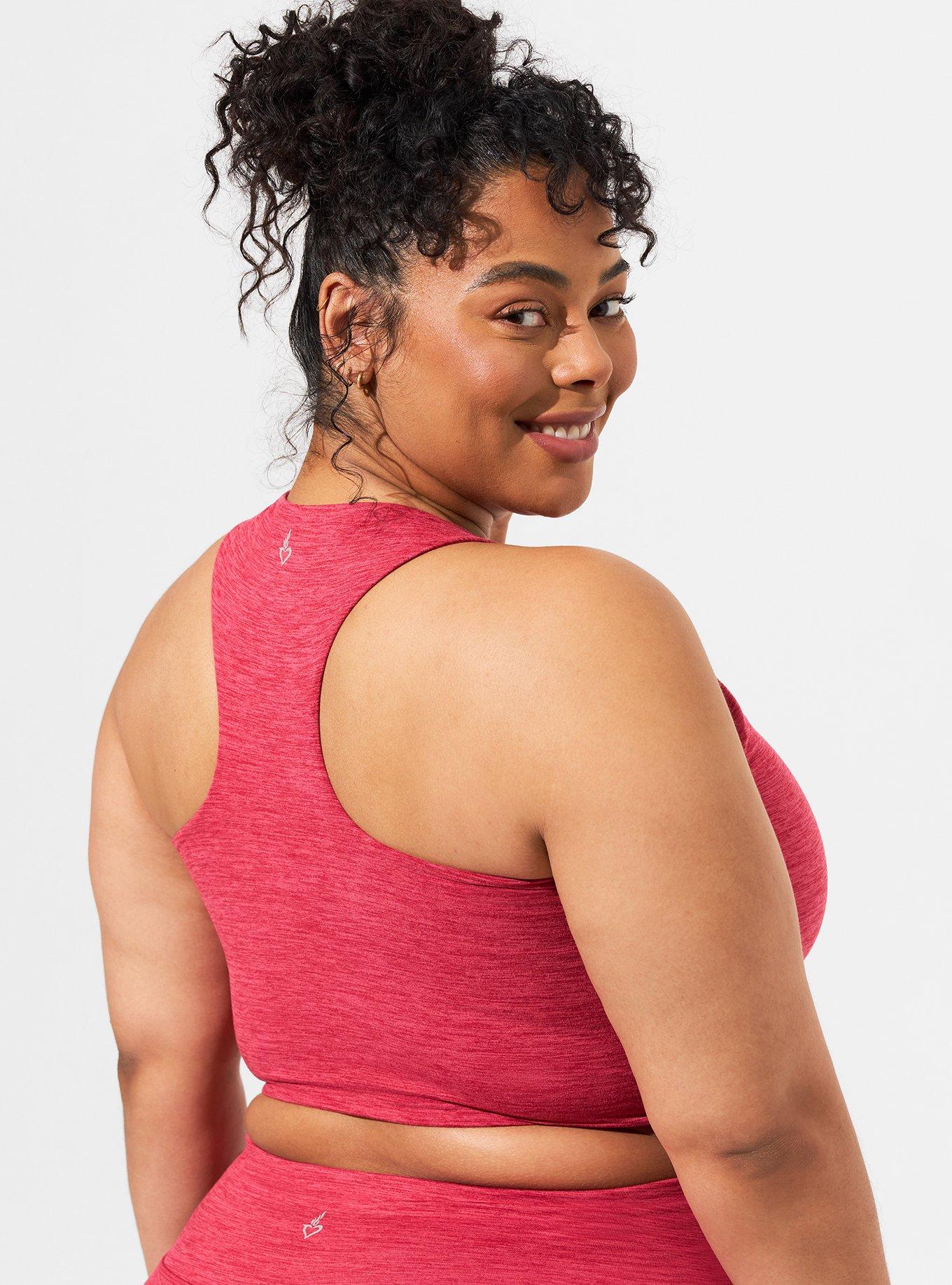 Plus Size - Low-Impact Wireless Mix Media Active Sports Bra - Torrid