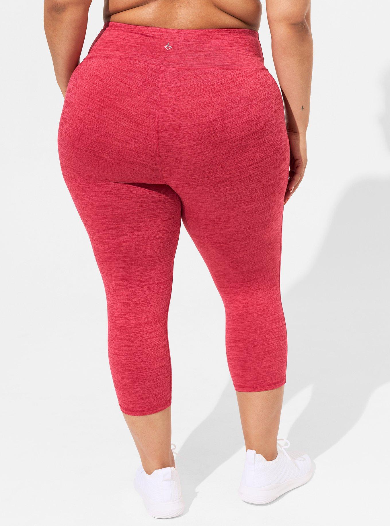 High-Waisted Plus-Size Jersey Capri Leggings