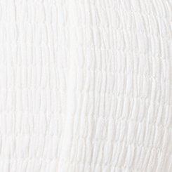 Peplum Washable Crinkle Gauze Smocked Tank Top, CLOUD DANCER, swatch
