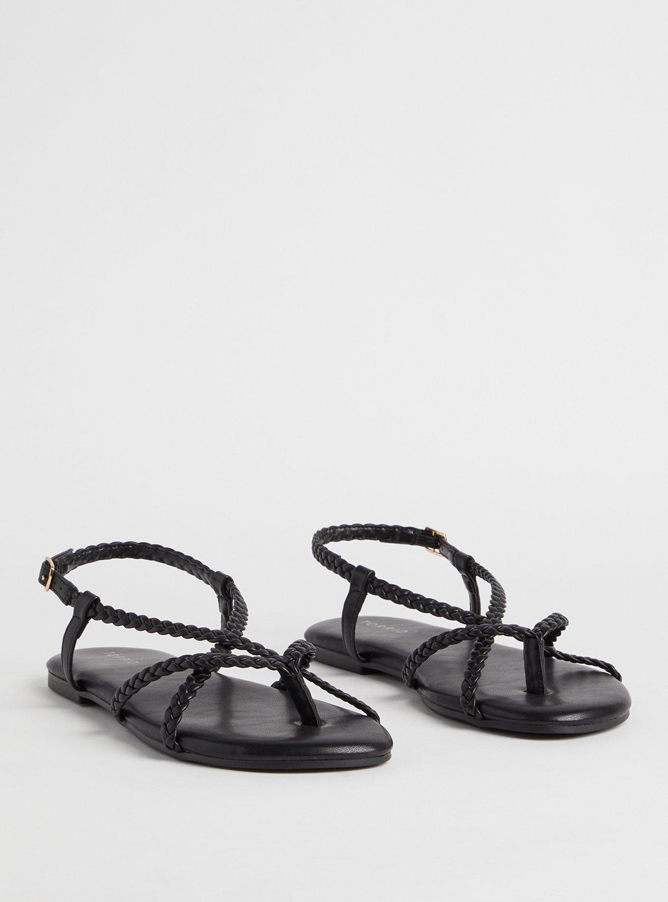 Plus Size Braided Gladiator Thong Sandal (WW) Torrid