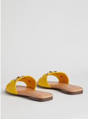 Plus Size Chain Slide Sandal (WW), MUSTARD, alternate