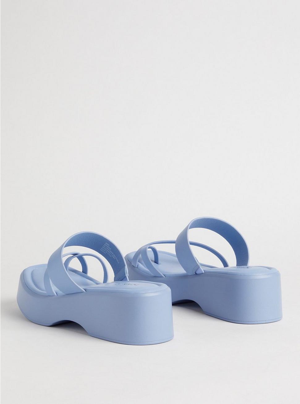 Strappy Flatform Sandal (WW), BLUE, alternate