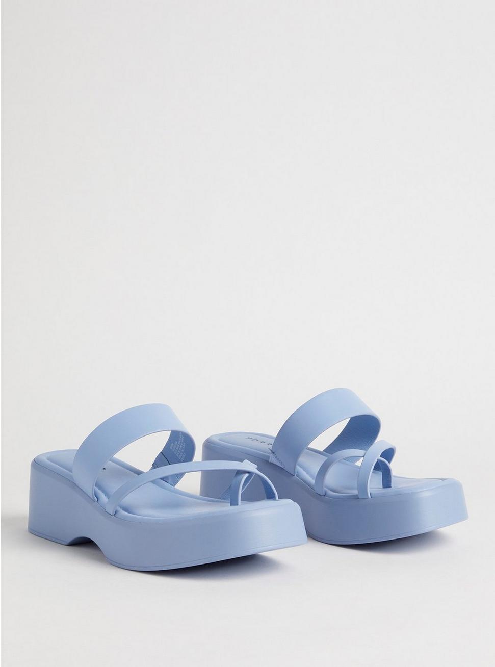 Strappy Flatform Sandal (WW), BLUE, hi-res