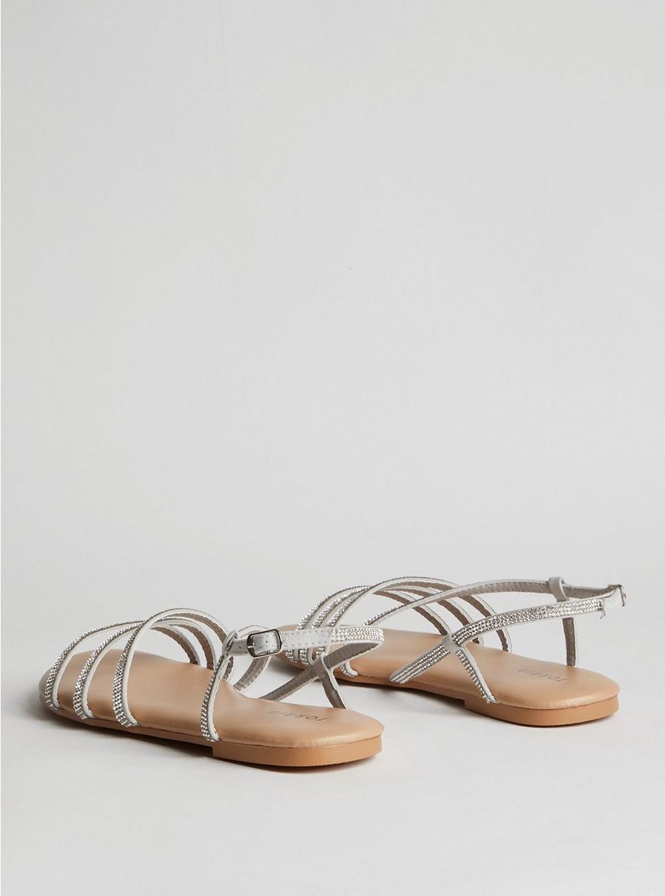 Embellished Asymmetric Strappy Sandal (WW), GREY, alternate