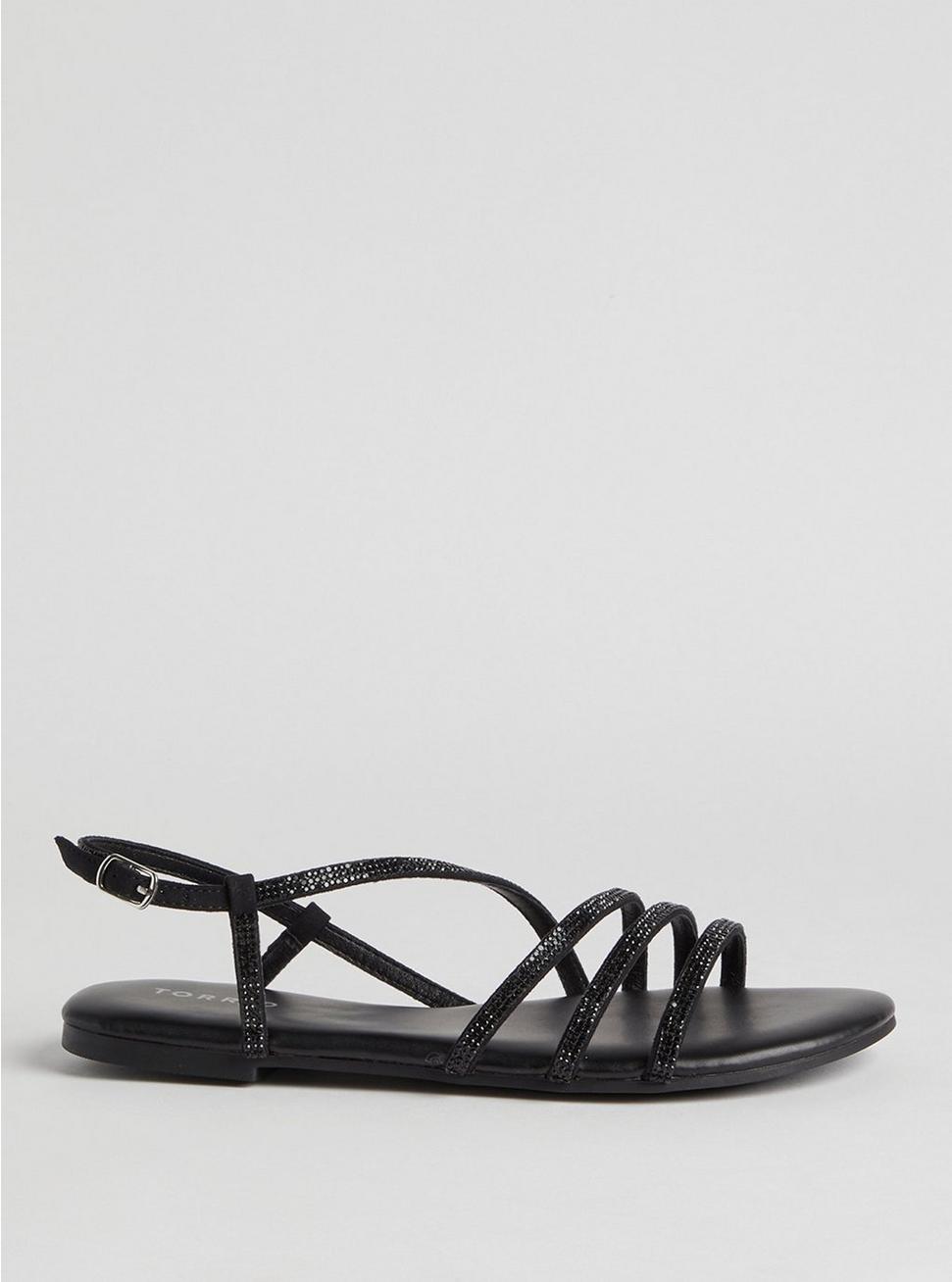 Embellished Asymmetric Strappy Sandal (WW), BLACK, alternate