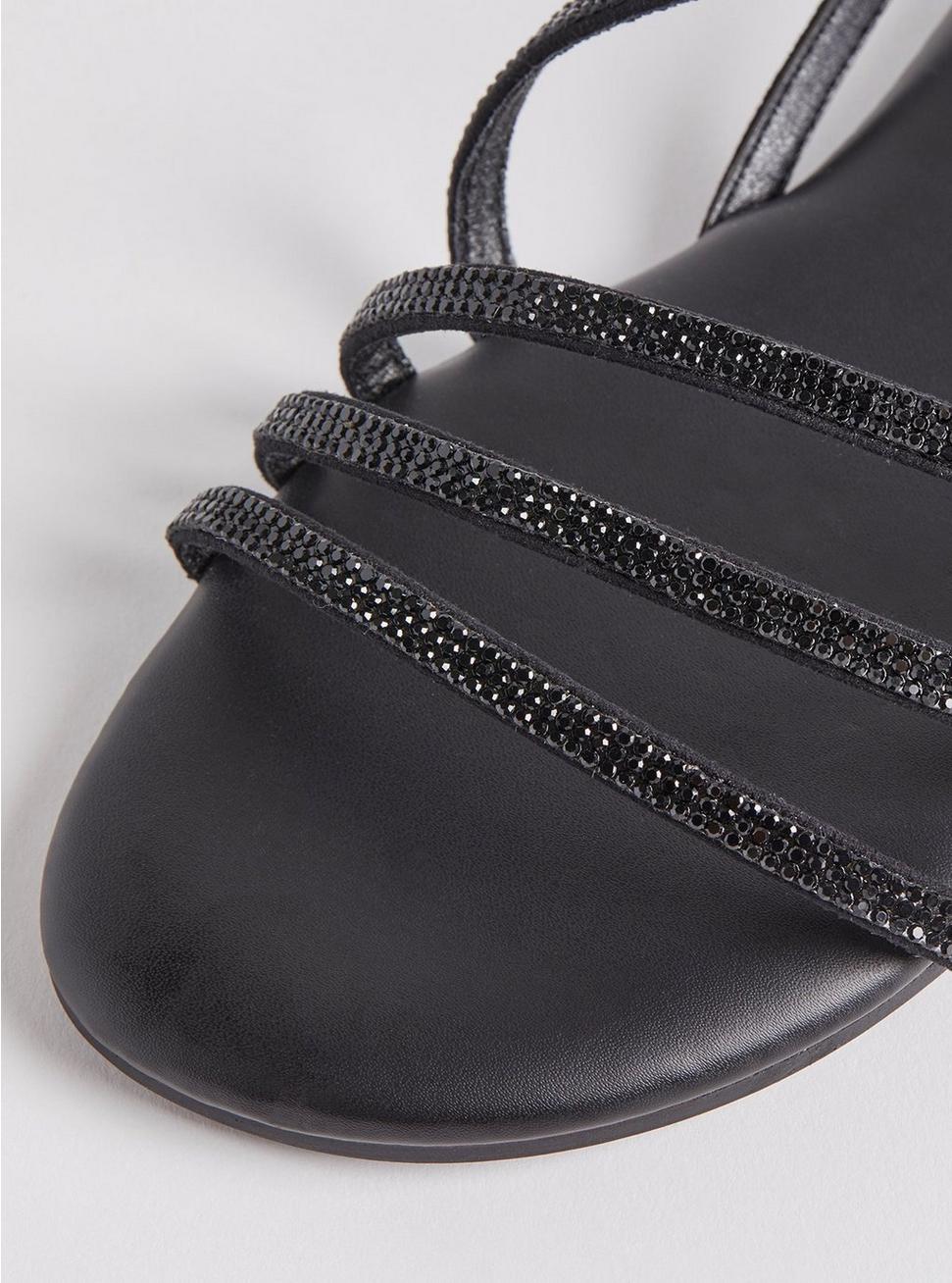 Embellished Asymmetric Strappy Sandal (WW), BLACK, alternate