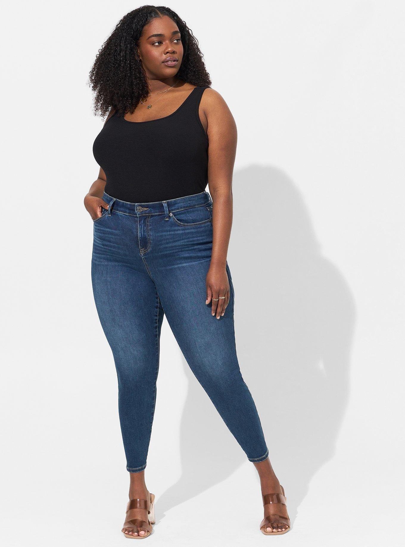 Women's Curvy High-Rise Skinny Jeans in Danny Wash