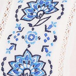 Challis Embroidered Cami, SOFT WHITE, swatch
