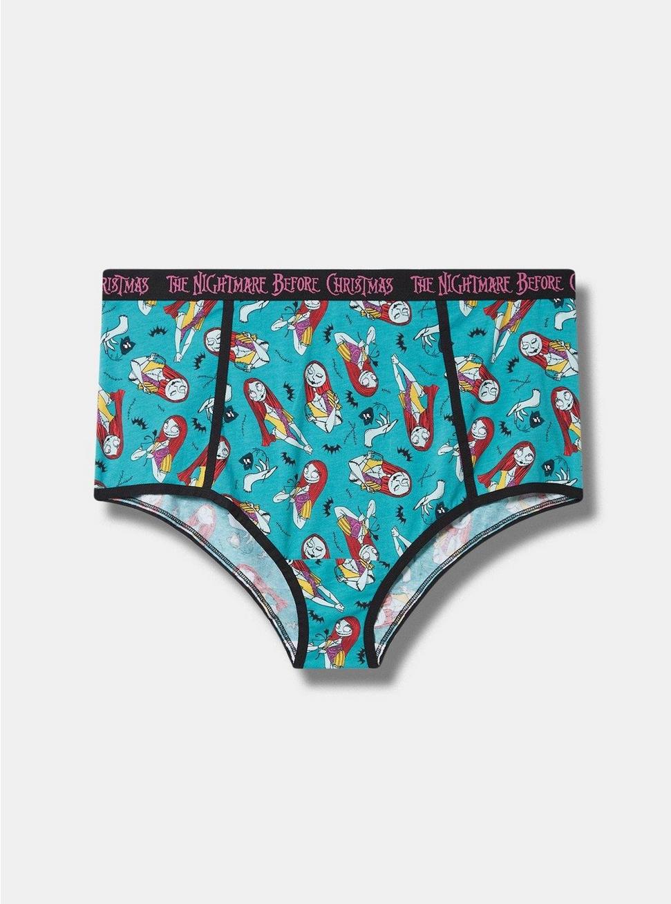 Plus Size Disney The Nightmare Before Christmas Cheeky Mid Rise Cotton Panty, MULTI, hi-res