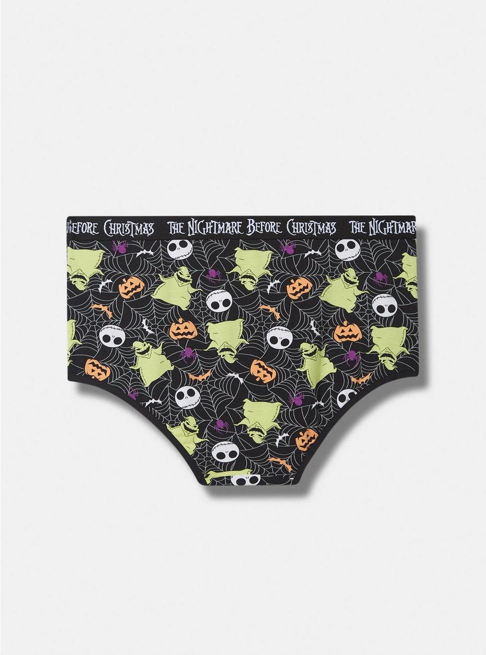 Plus Size Disney The Nightmare Before Christmas Brief Mid Rise Cotton Panty, MULTI, alternate