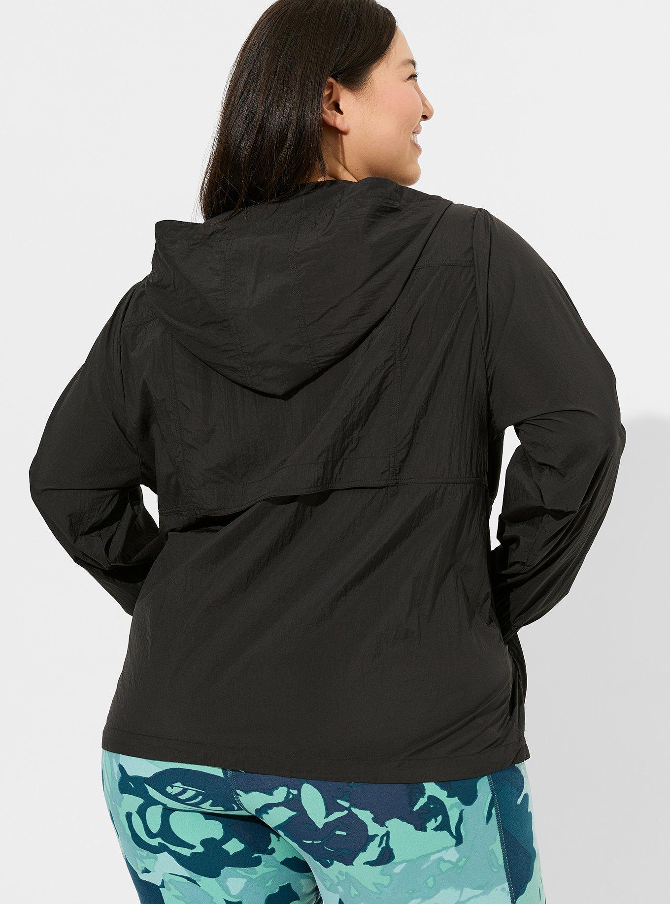 Plus Size Happy Camper Nylon LightWeight Fanny Pack Active Jacket Torrid