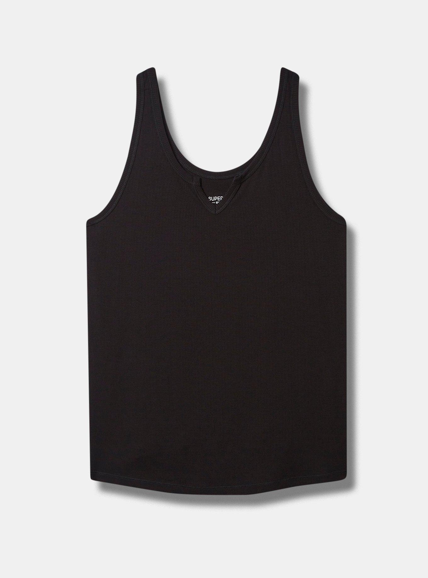 Super Soft Rib Notch Front Lounge Tank