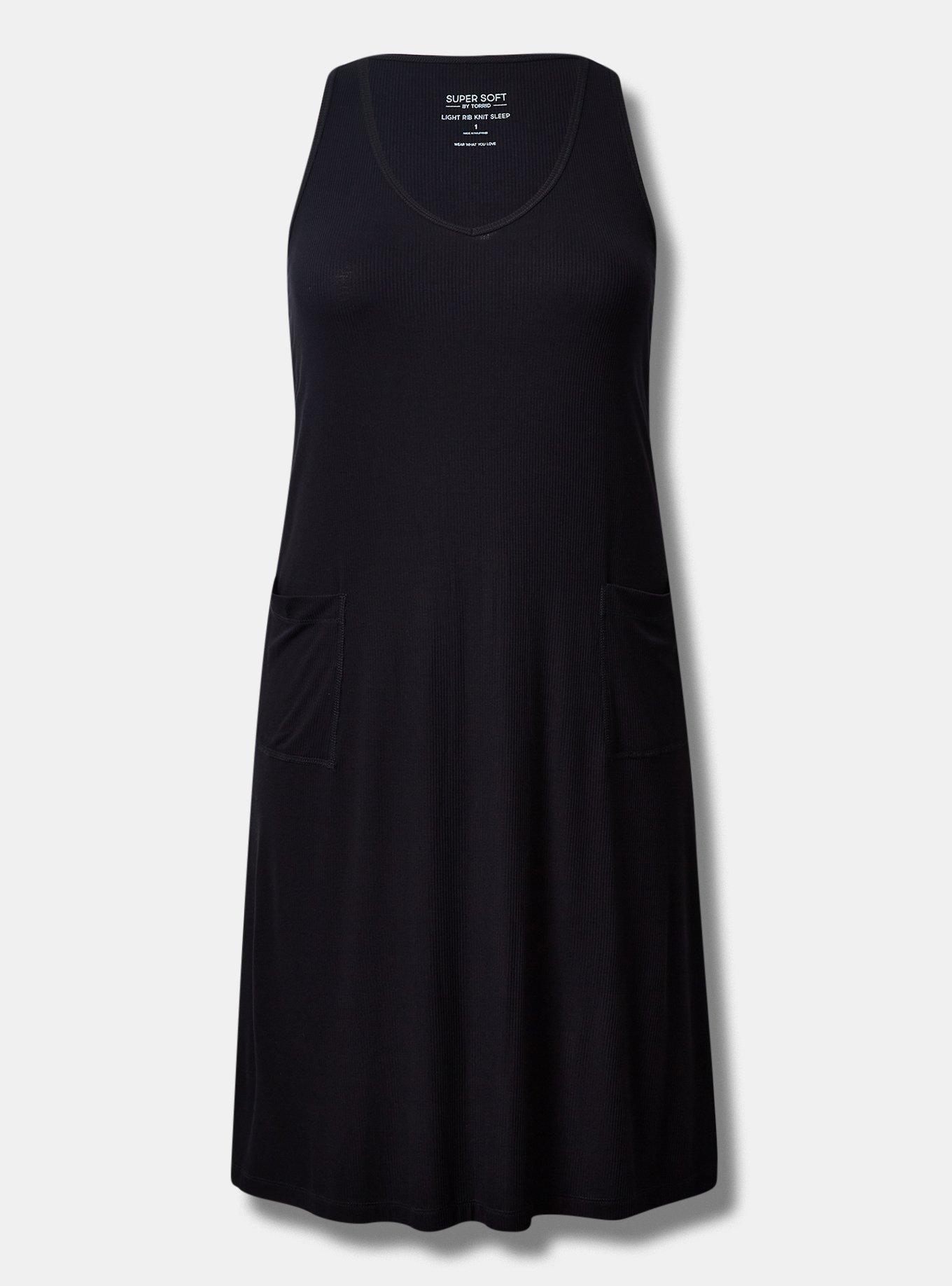 Super Soft Rib V-Neck Pocket Midi Lounge Gown