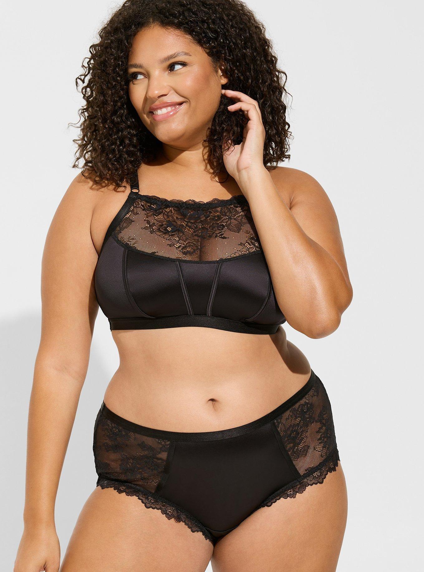 Plus Size - Retro Lace Bralette Top with High Neck - Torrid
