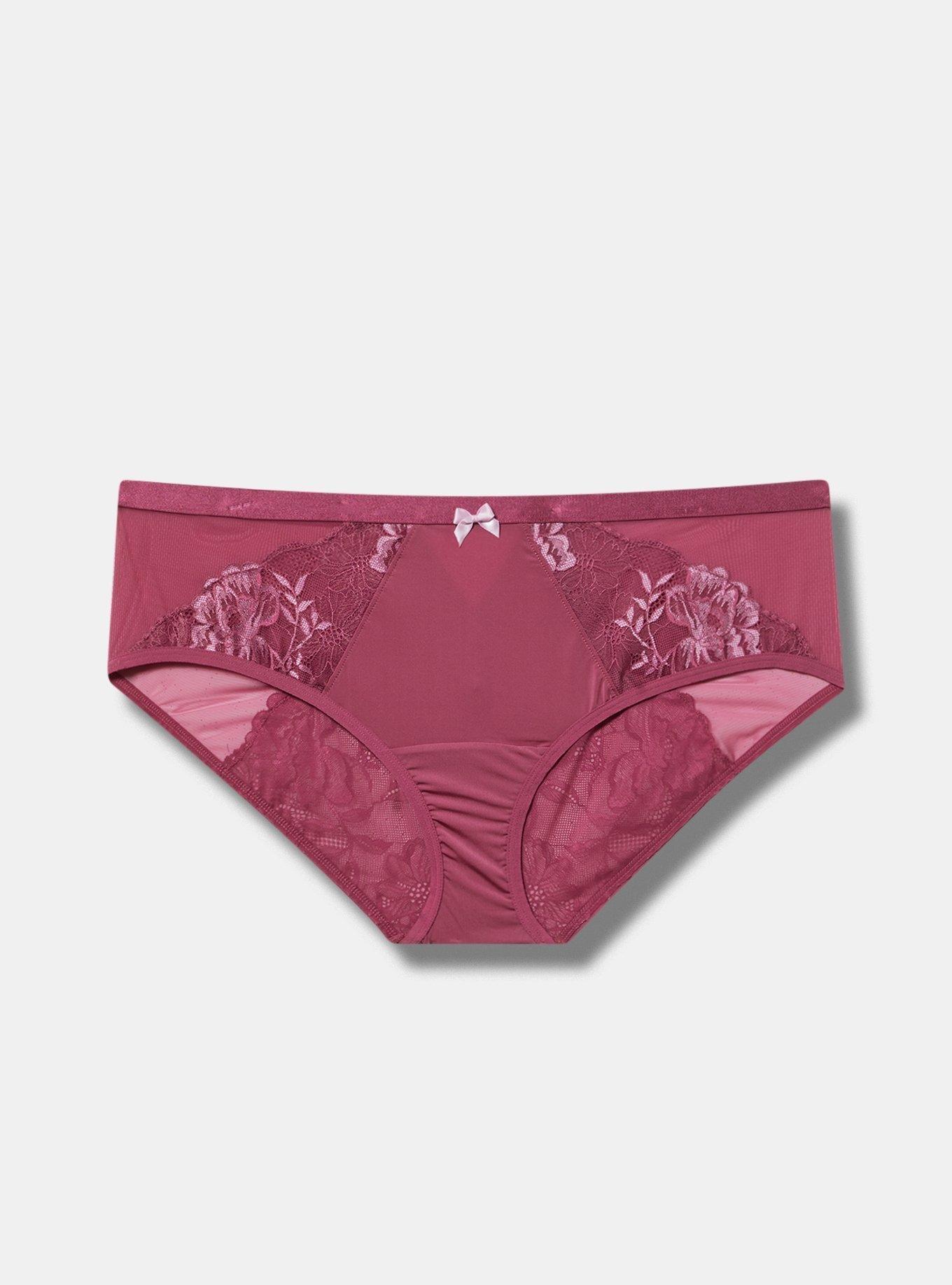 Floral Crossdye Lace Mid Rise Hipster Panty