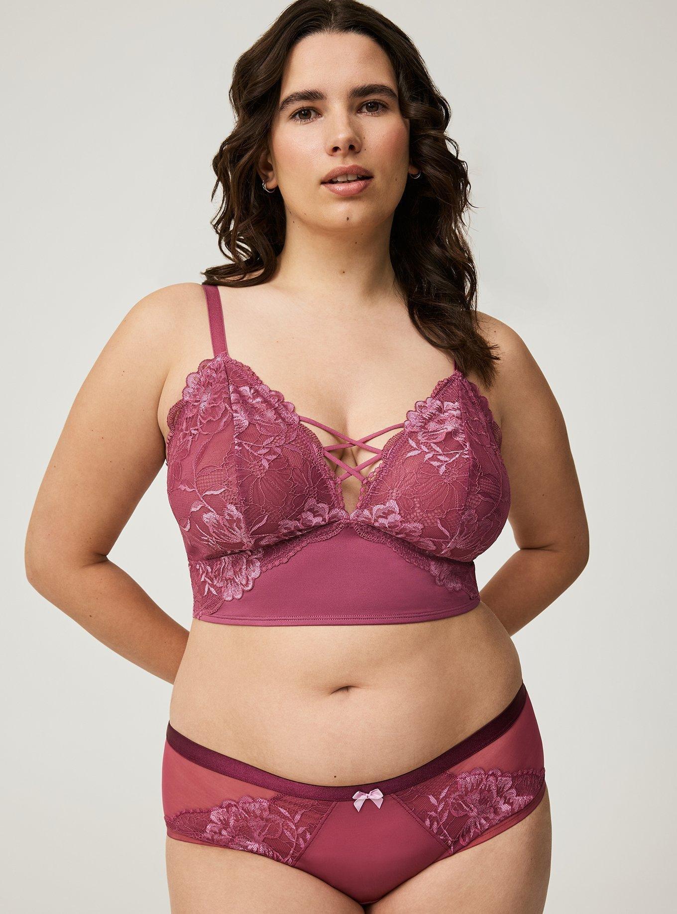 Floral Crossdye Lace Mid Rise Hipster Panty