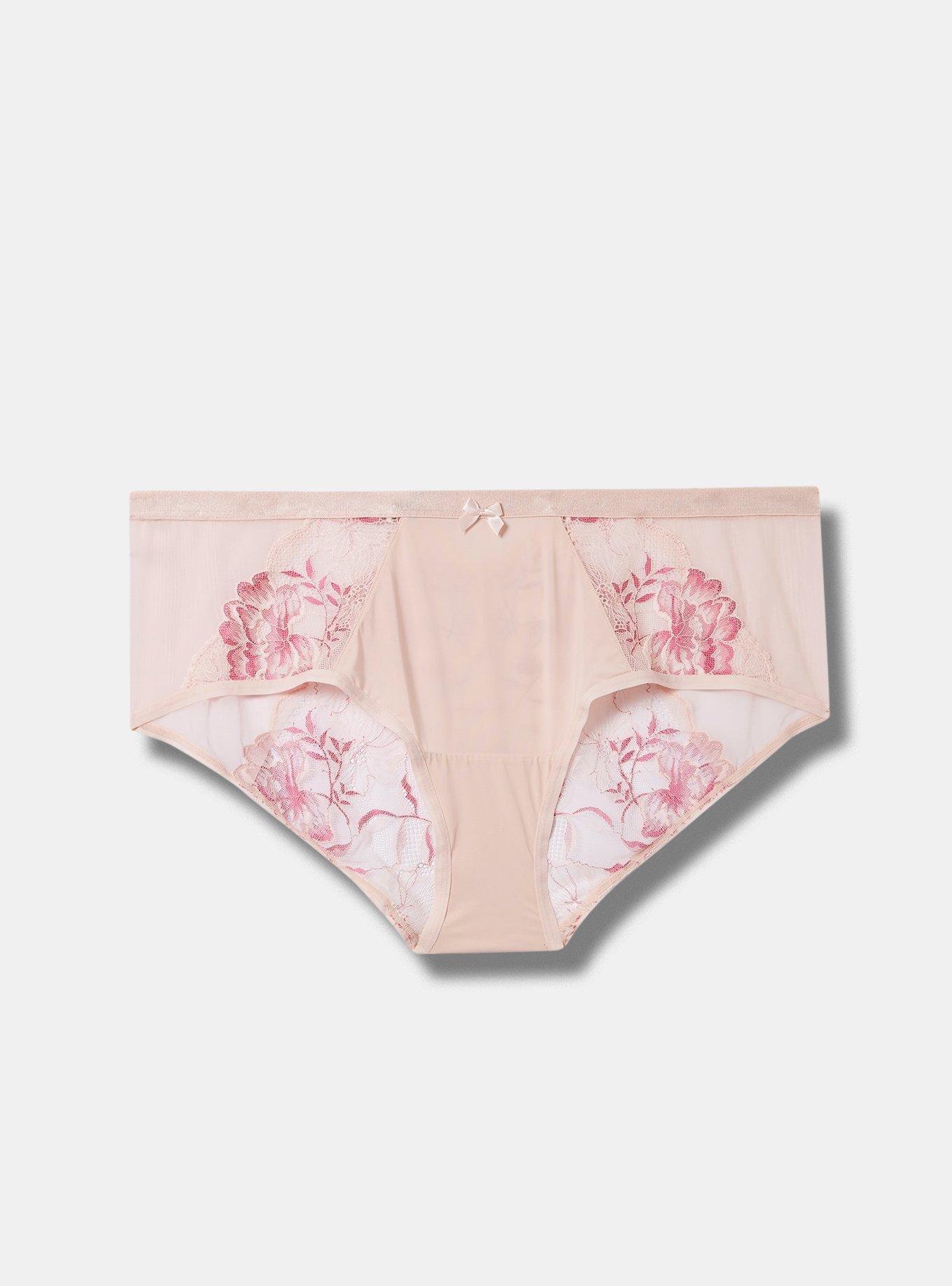 Floral Crossdye Lace Mid Rise Hipster Panty