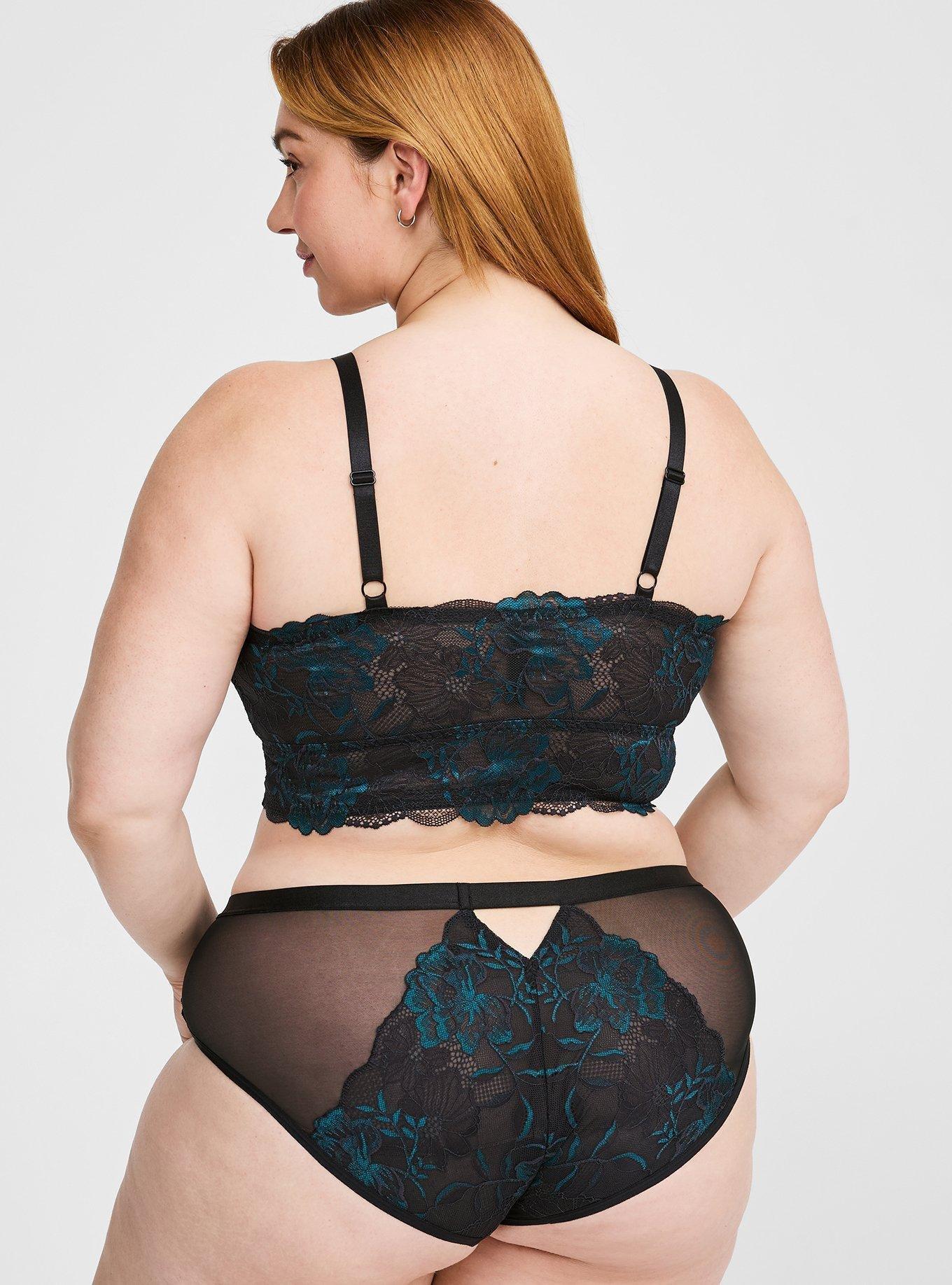 Floral Crossdye Lace Mid Rise Hipster Panty