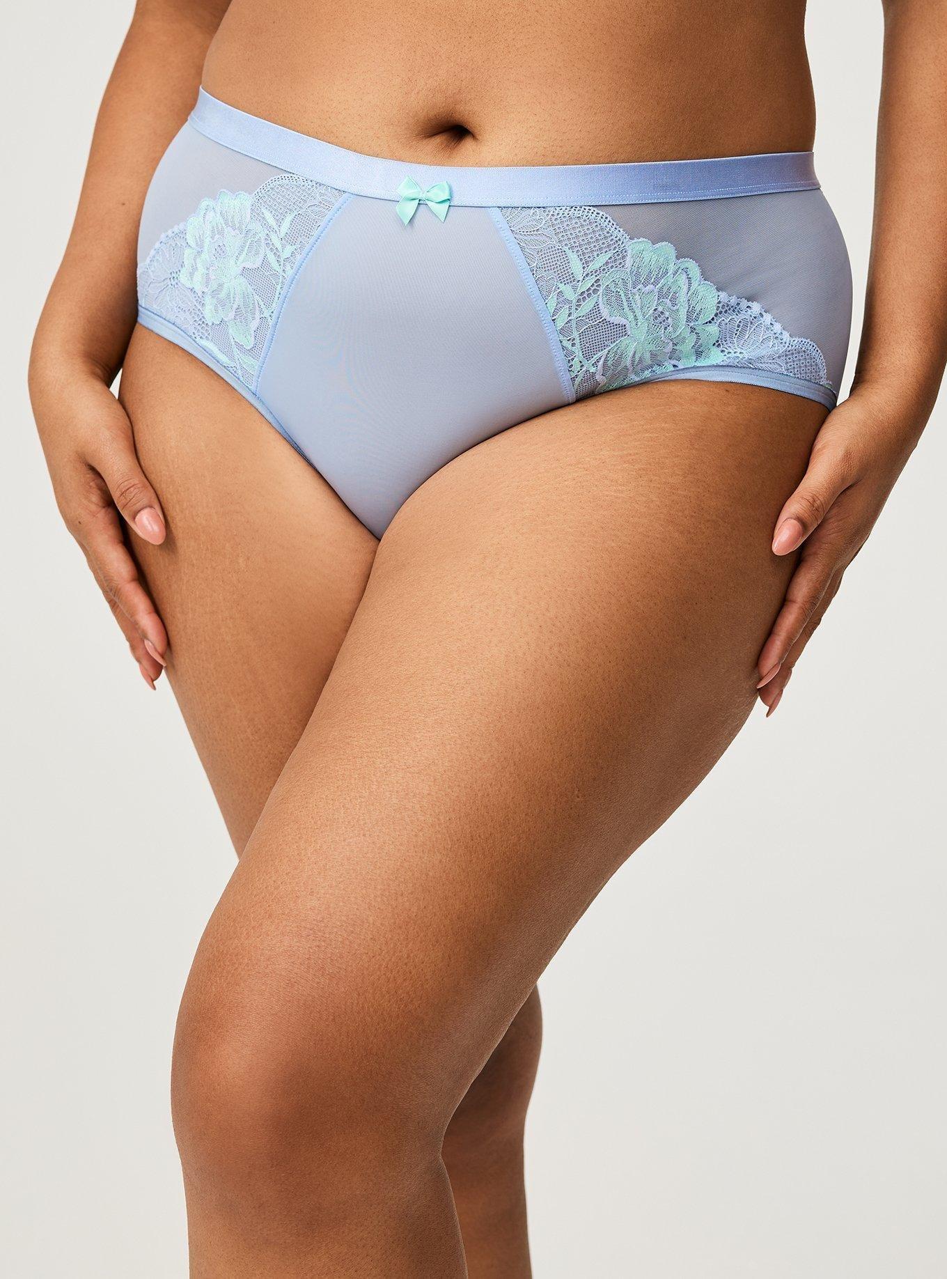 Floral Crossdye Lace Mid Rise Hipster Panty