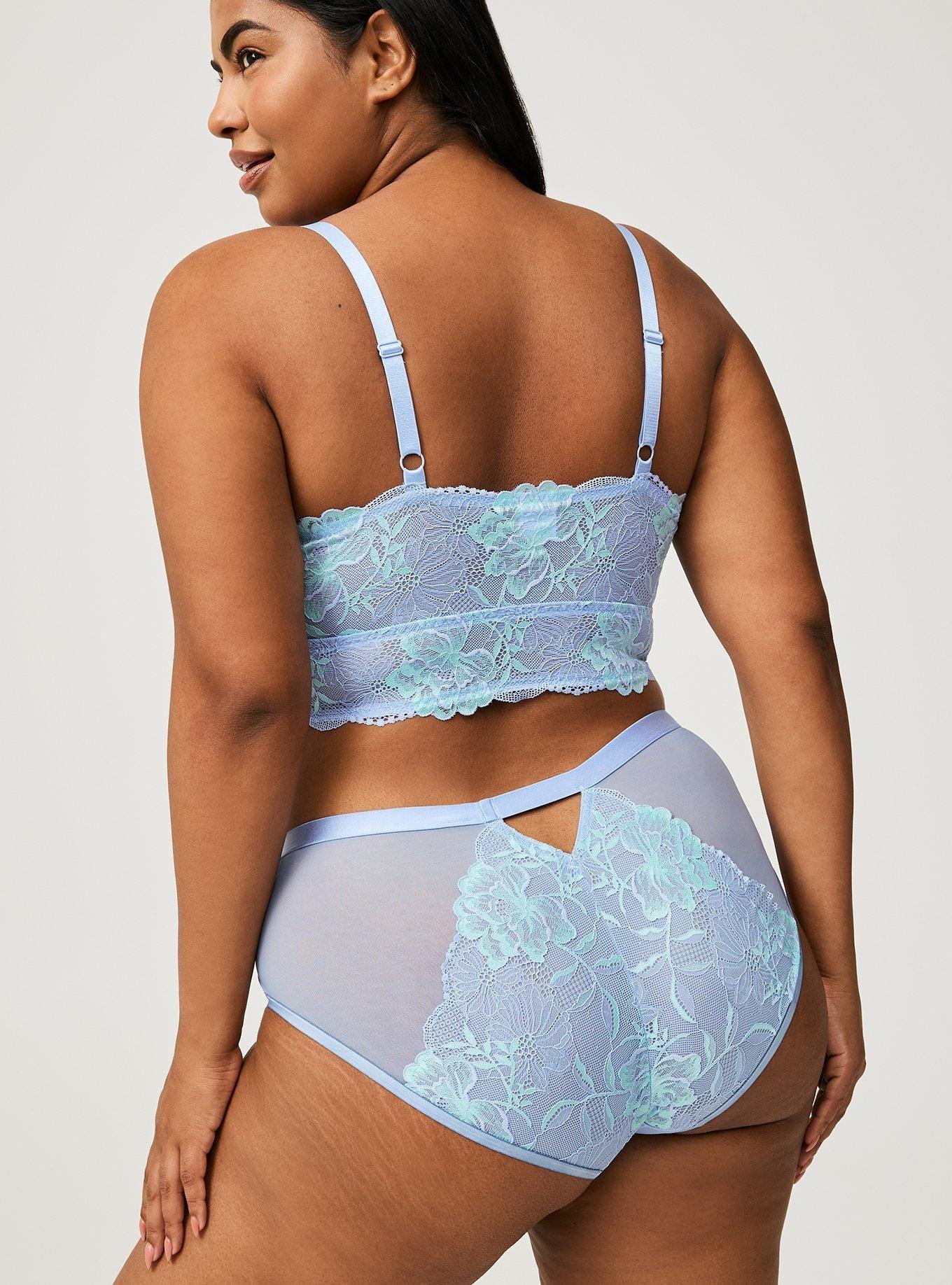 Floral Crossdye Lace Mid Rise Hipster Panty