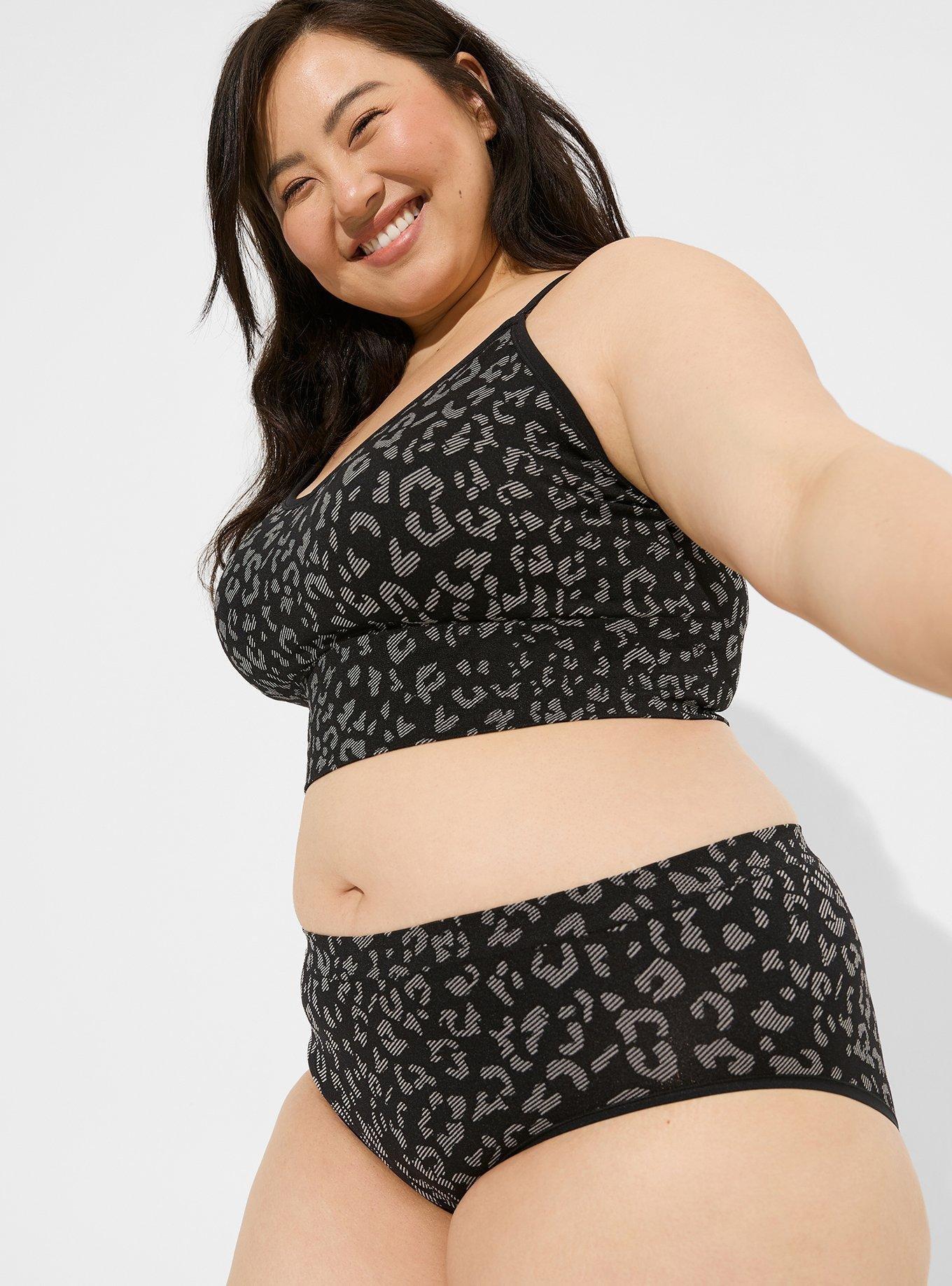 Plus Size - Seamless Jacquard Mid Rise Cheeky Panty - Torrid