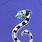 Plus Size Warner Bros Beetlejuice Snake Foxy Boat Neck Cap Sleeve Top, BLUE IRIS, swatch