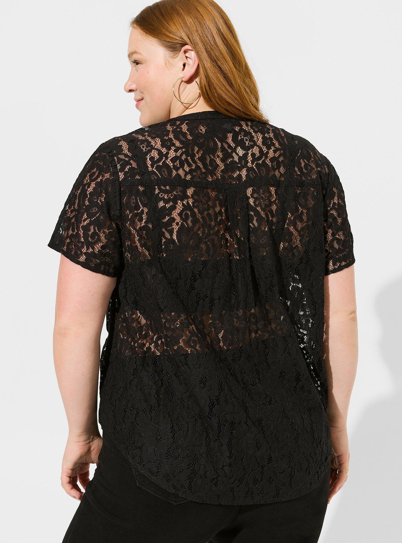 Harper Lace Short Sleeve Blouse