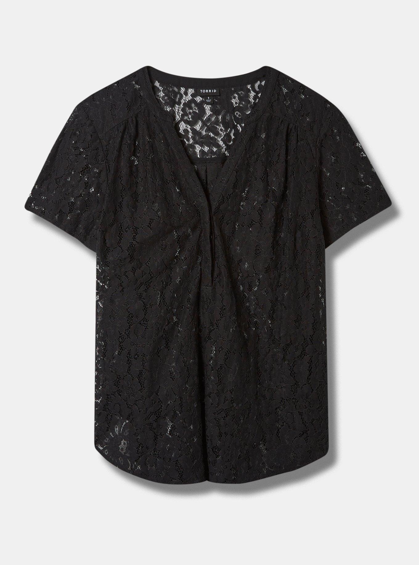 Harper Lace Short Sleeve Blouse