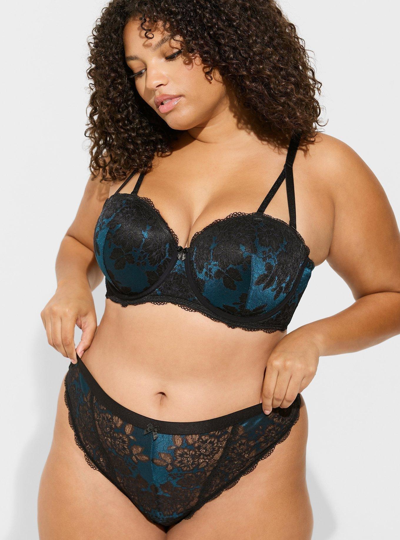 Plus Size Microfiber Mid Rise Hipster Lace XO Back Panty, 51% OFF