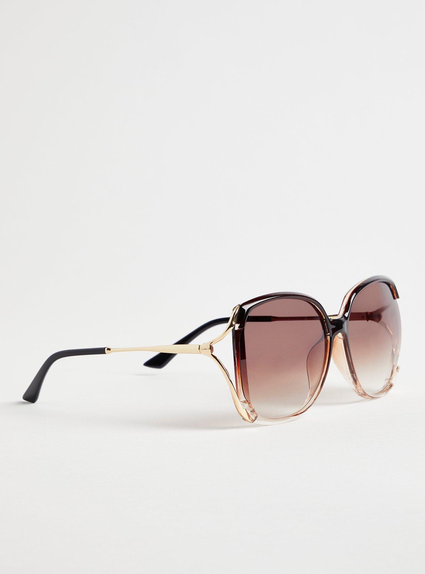Square Side Vent Ombre Lens Sunglasses