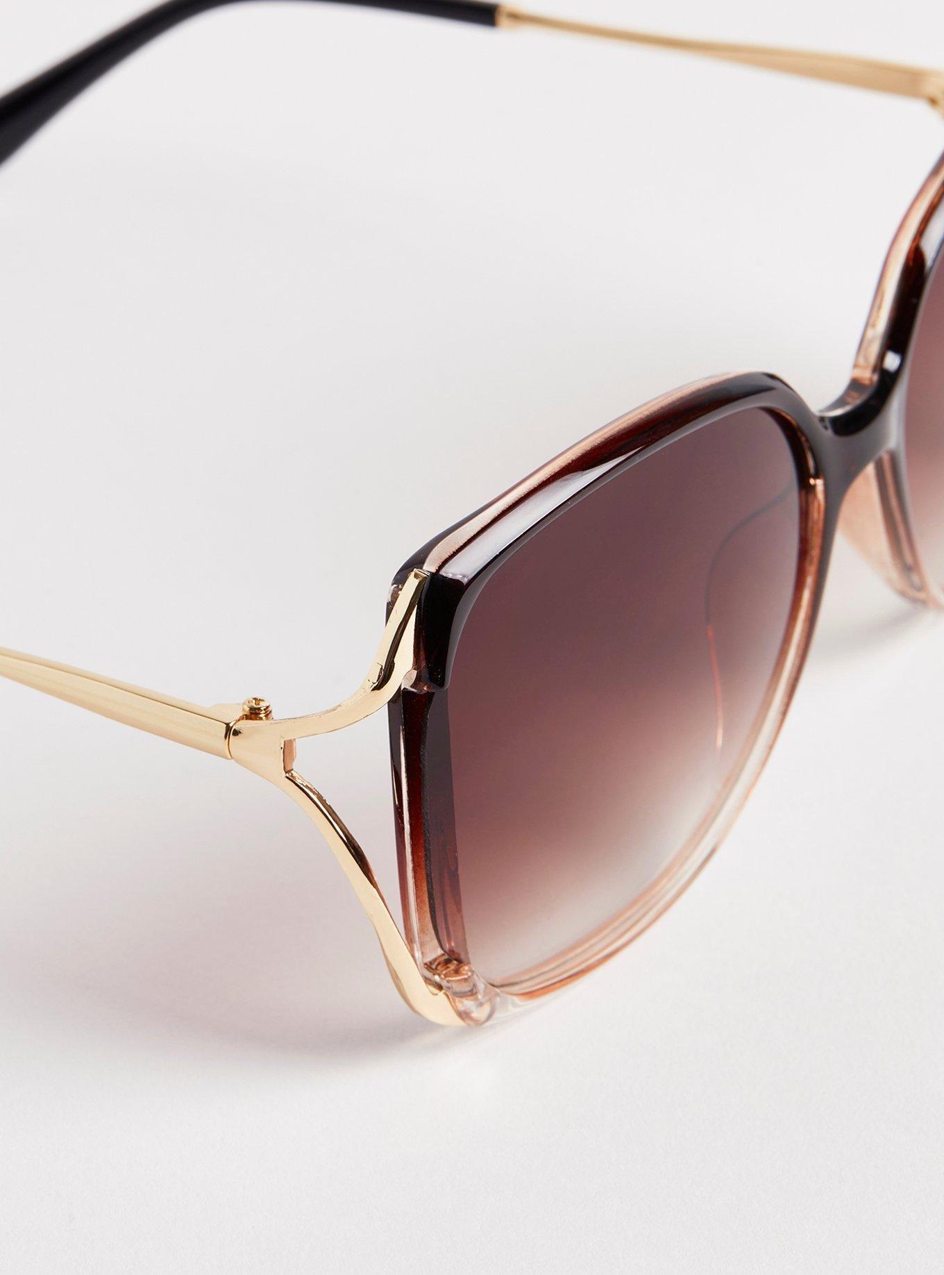 Square Side Vent Ombre Lens Sunglasses