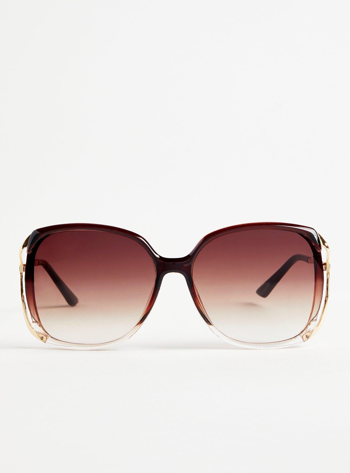 Square Side Vent Ombre Lens Sunglasses
