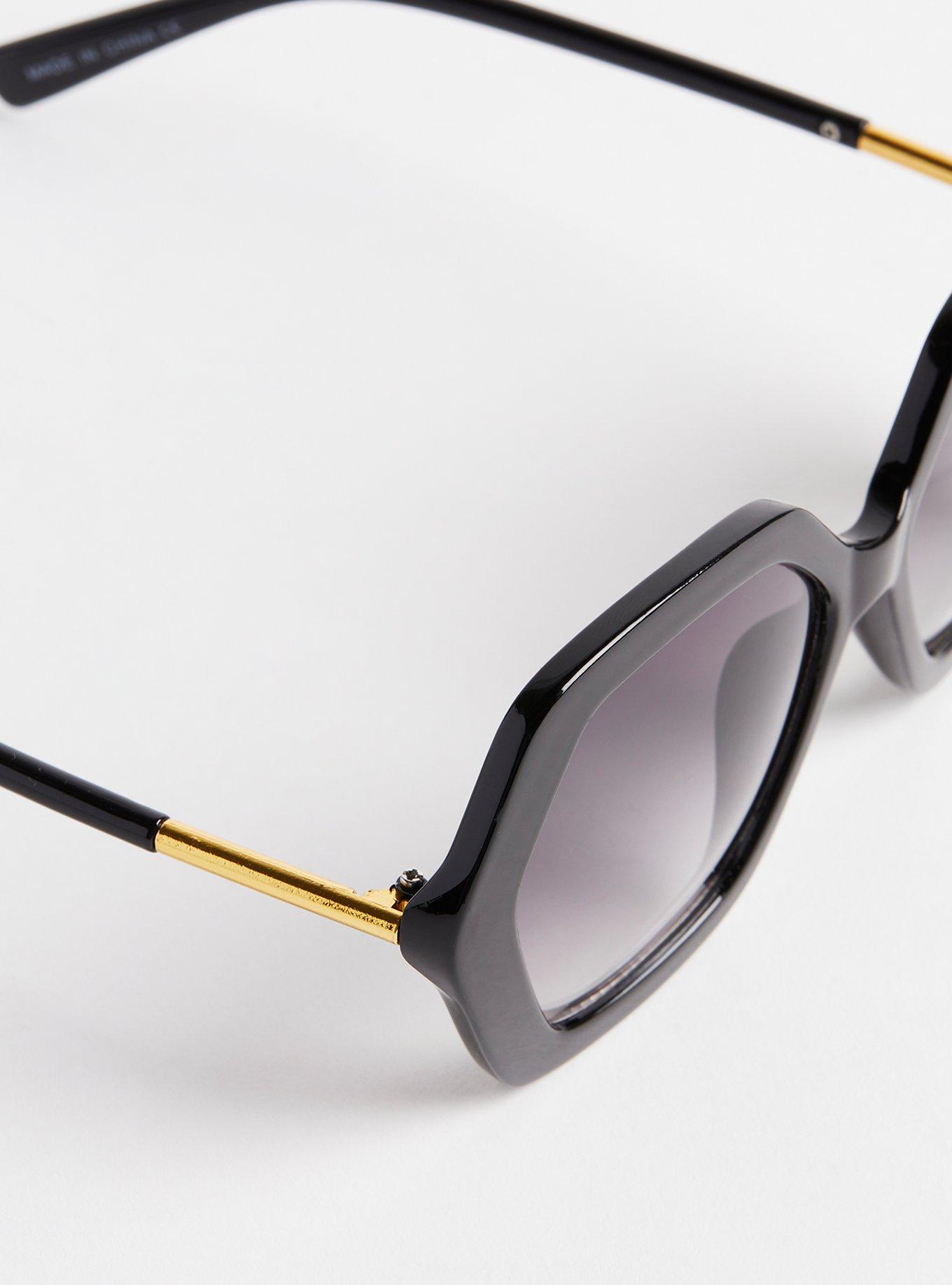 Plus Size Angular Smoke Lens Sunglasses Torrid