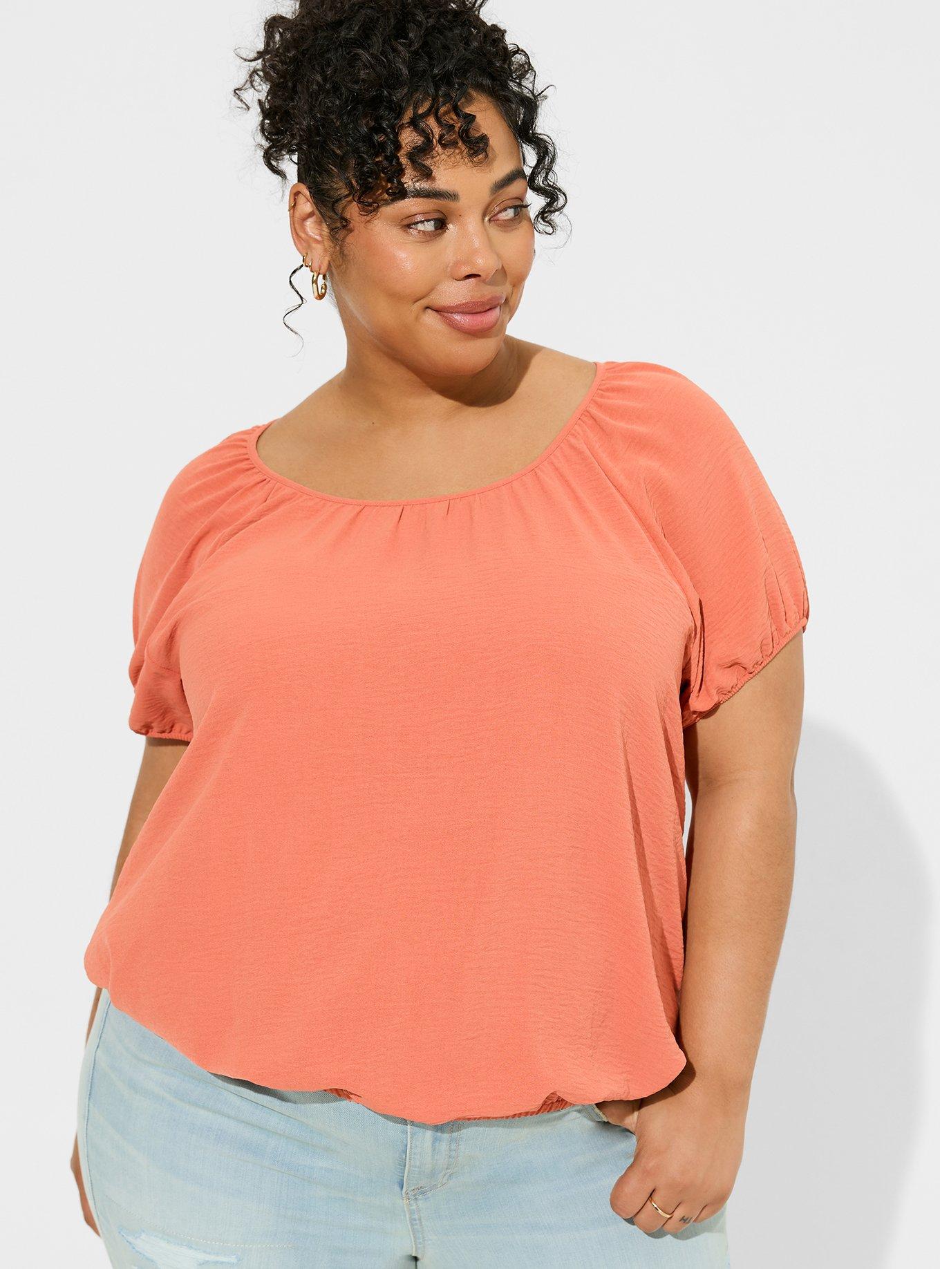 Plus Size - Coral Surplice Swim One Piece - Torrid