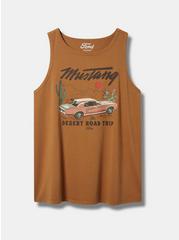 Mustang Classic Fit Cotton Crew Neck Tank, TOBACCO BROWN, hi-res
