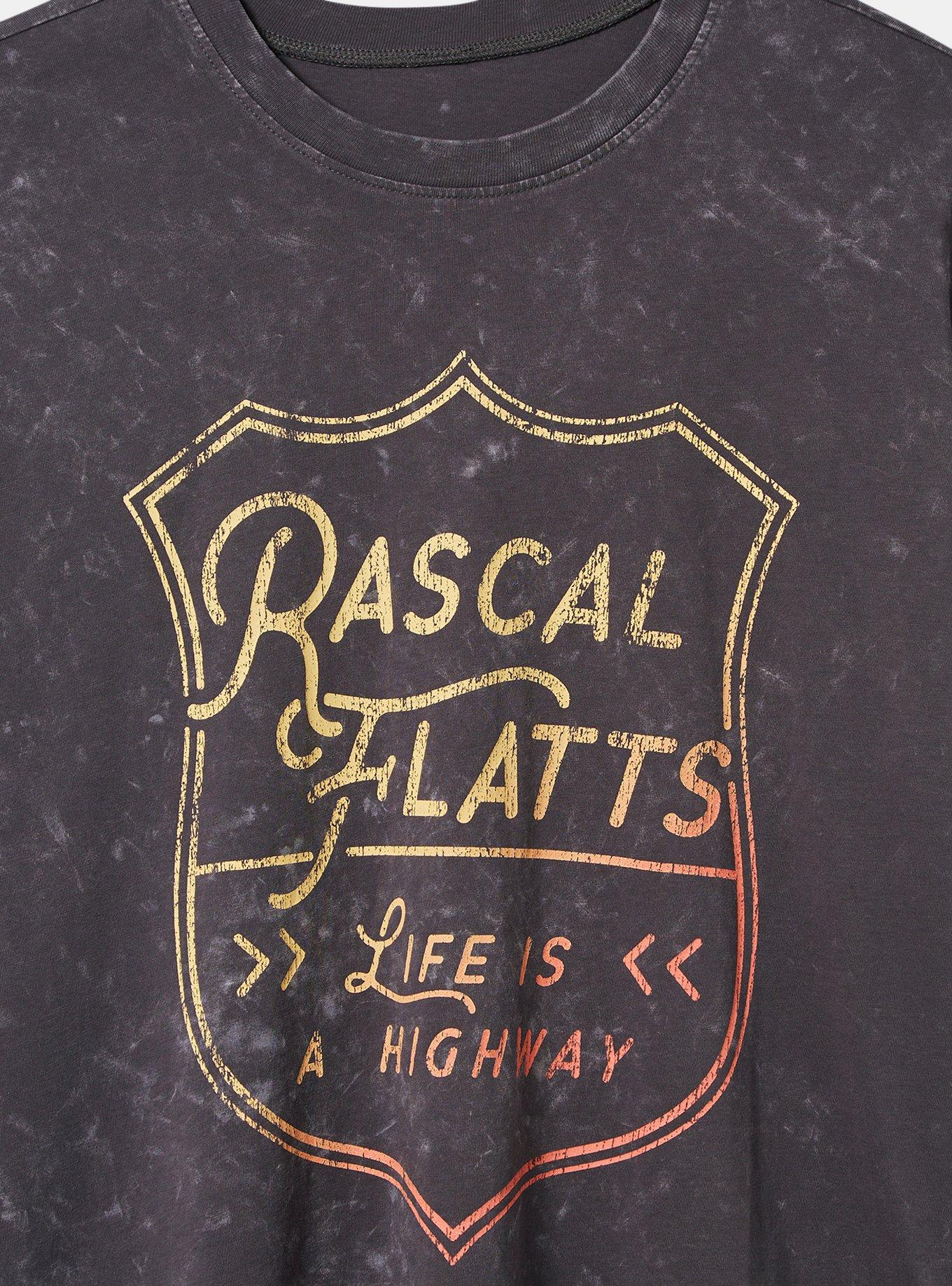 Plus Size Rascal Flatts Relaxed Fit Cotton Boxy Tee, PERISCOPE, alternate