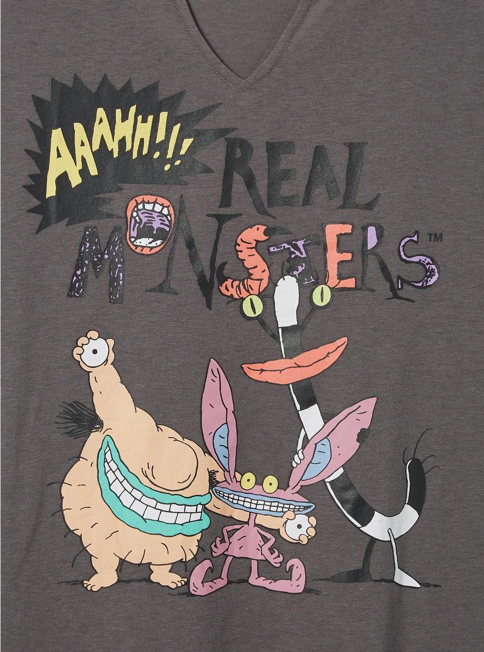 Aaahh!!! Real Monsters Classic Fit Cotton Split Neck Tank, SMOKED PEARL, alternate