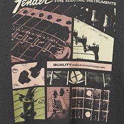 Fender Relax Fit Open Back Distressed Tee, DEEP BLACK, swatch