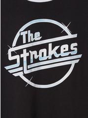 The Strokes Classic Fit Cotton Ringer Tee, DEEP BLACK, alternate