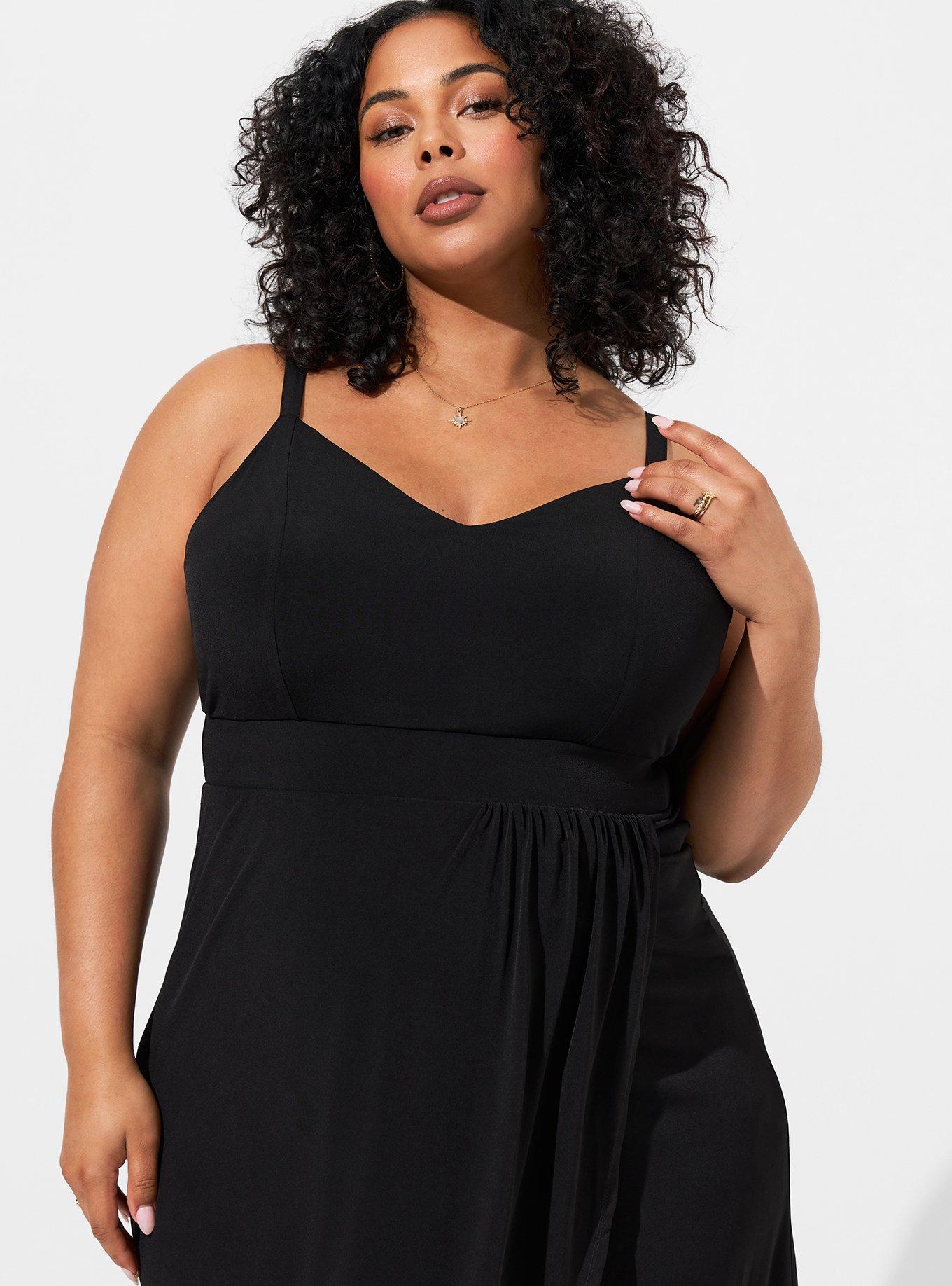 Torrid black 2024 wrap dress