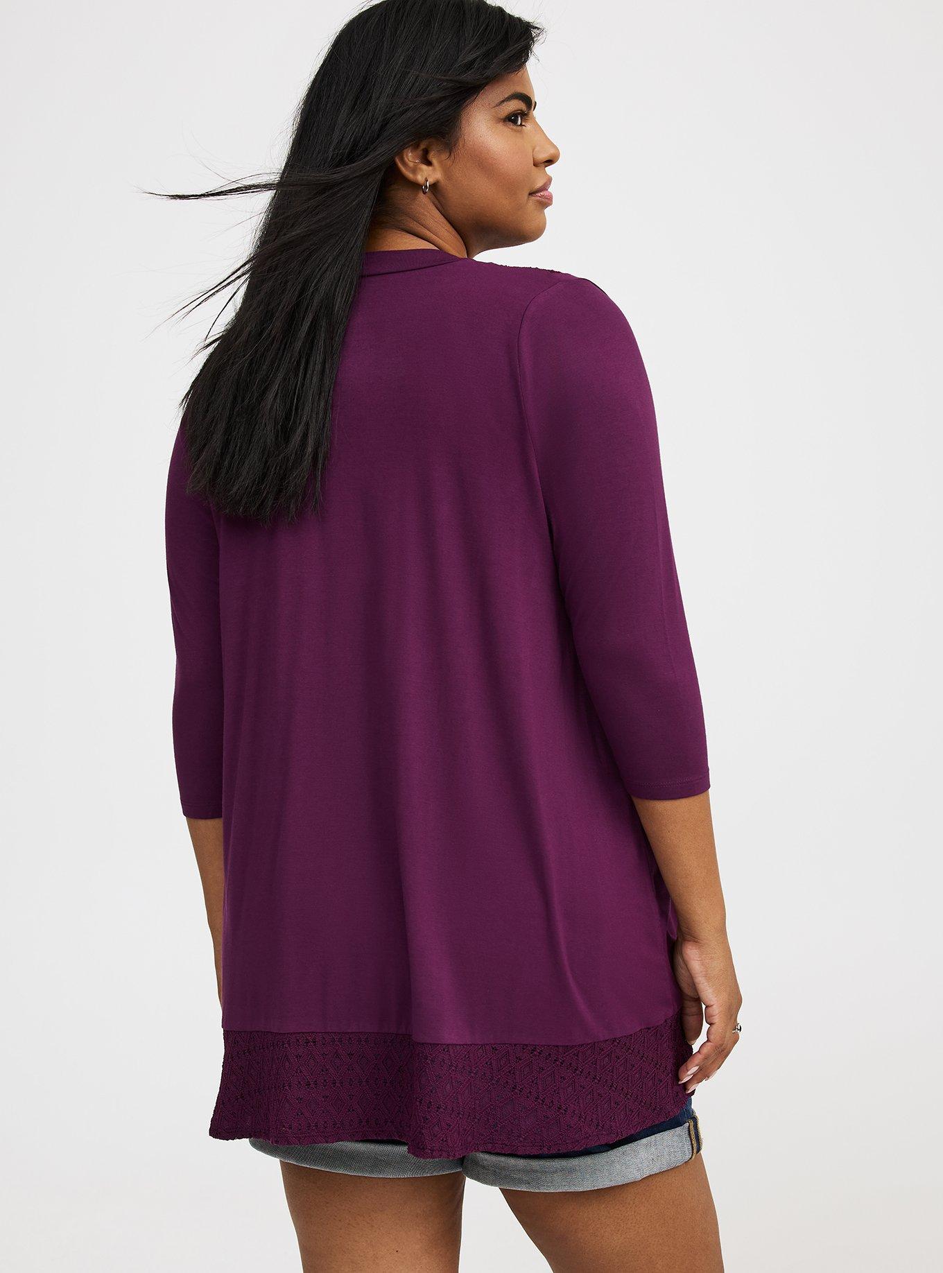 Super Soft Crochet Trim Cardigan