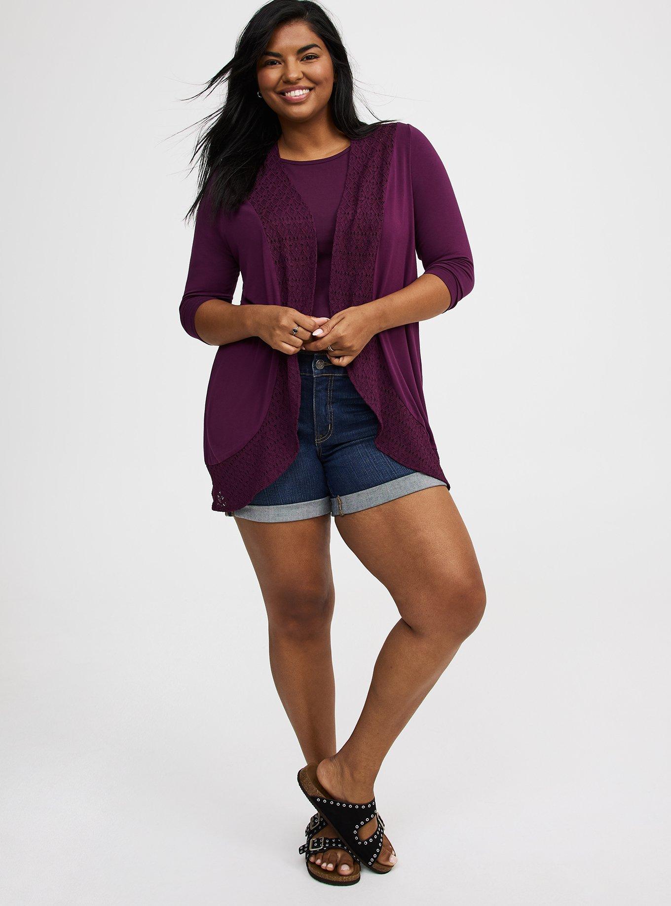 Super Soft Crochet Trim Cardigan
