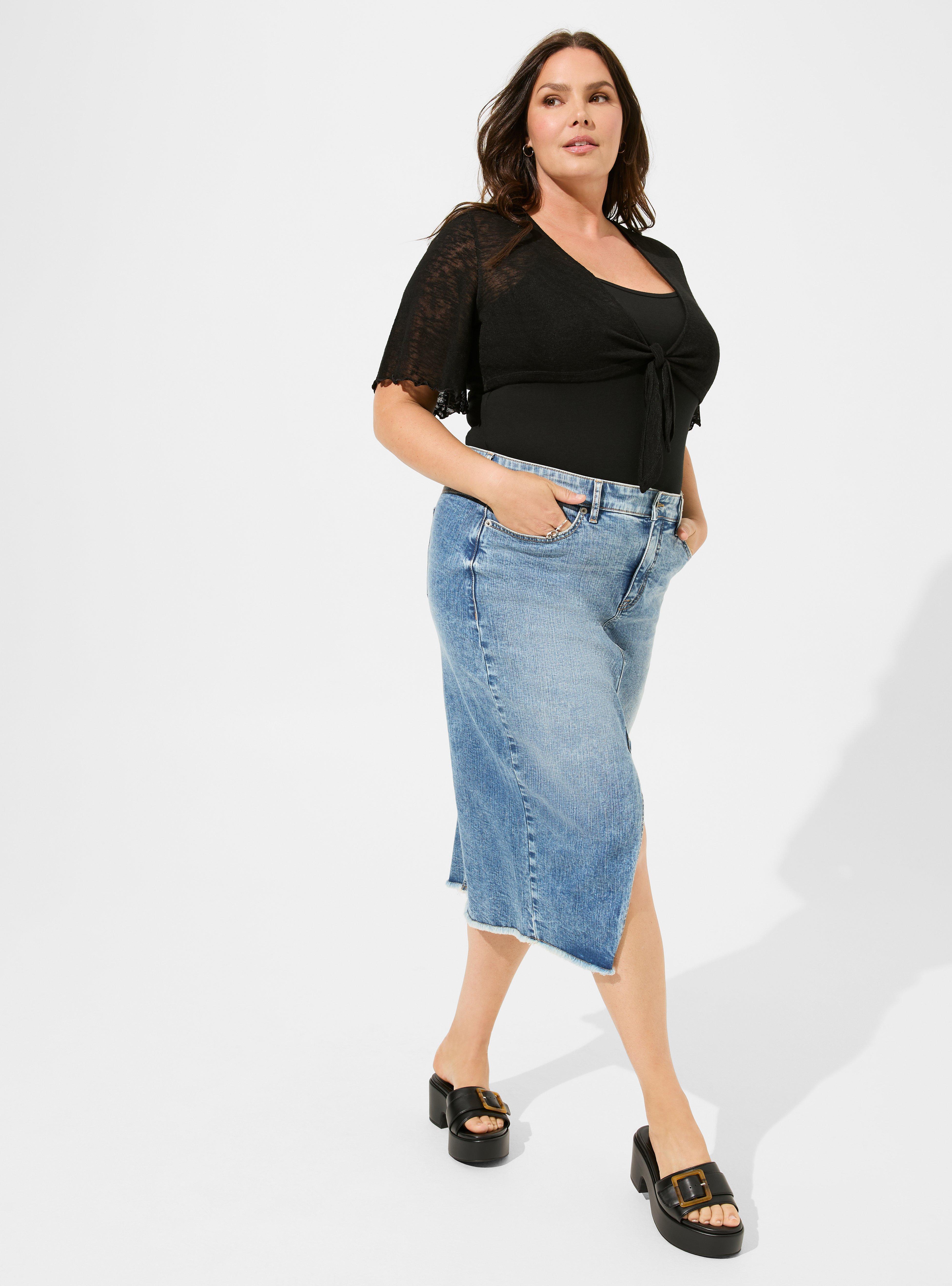 Star Vixen Coprispalle Bolero Donna Maniche 3/4 Scollo Profondo - Taglie Forti - Morbido E Setoso