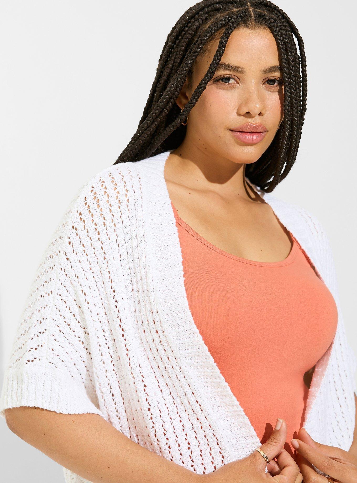 Open Stitch Cardigan Poncho Sweater