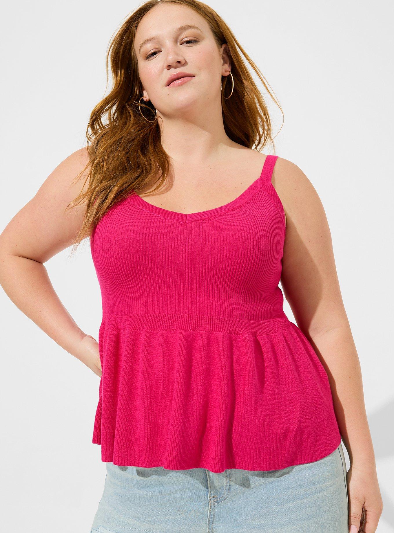 Peplum sweater outlet tank