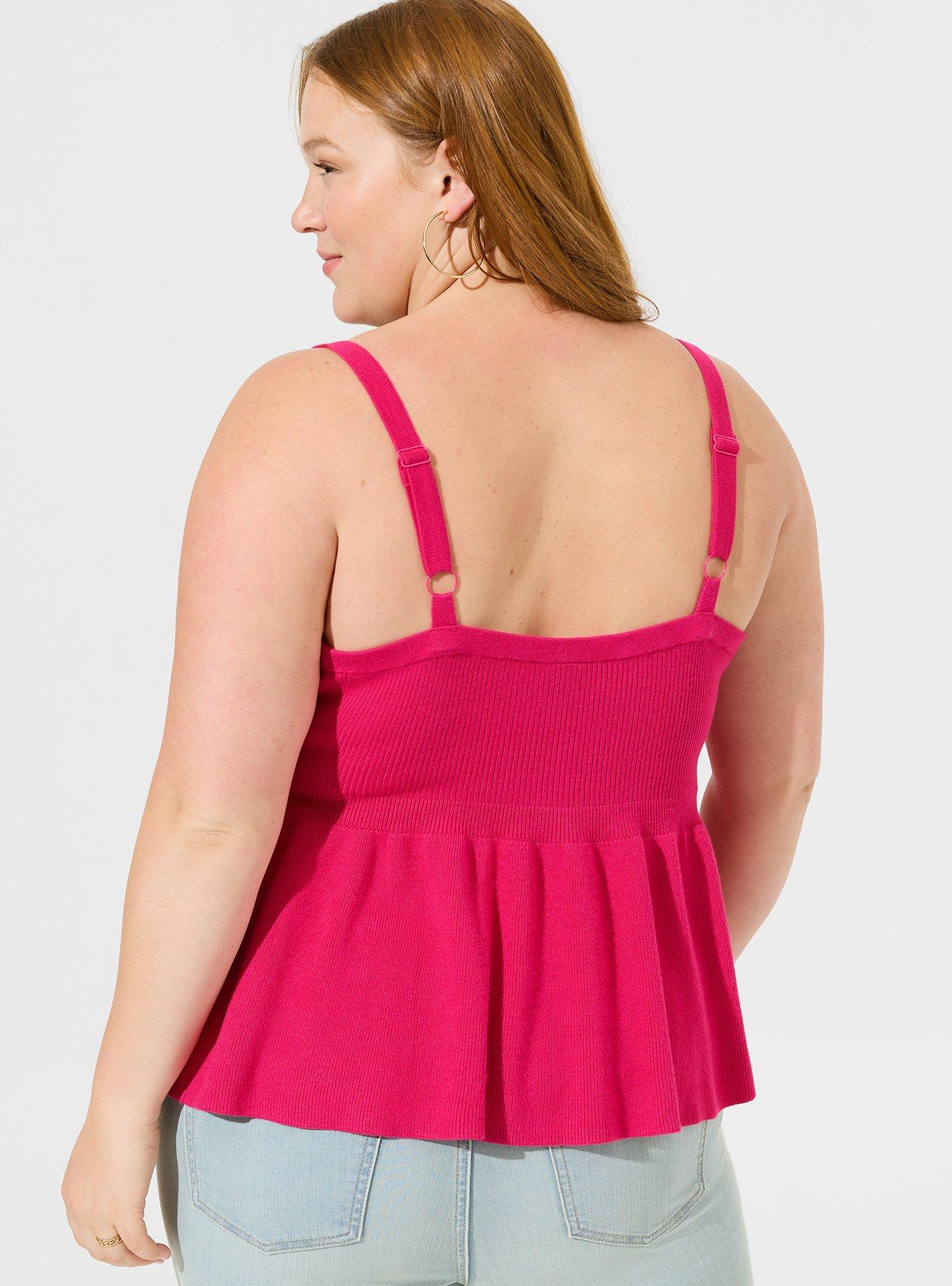 Plus Size - Ribbed Pullover Peplum Tank Sweater - Torrid