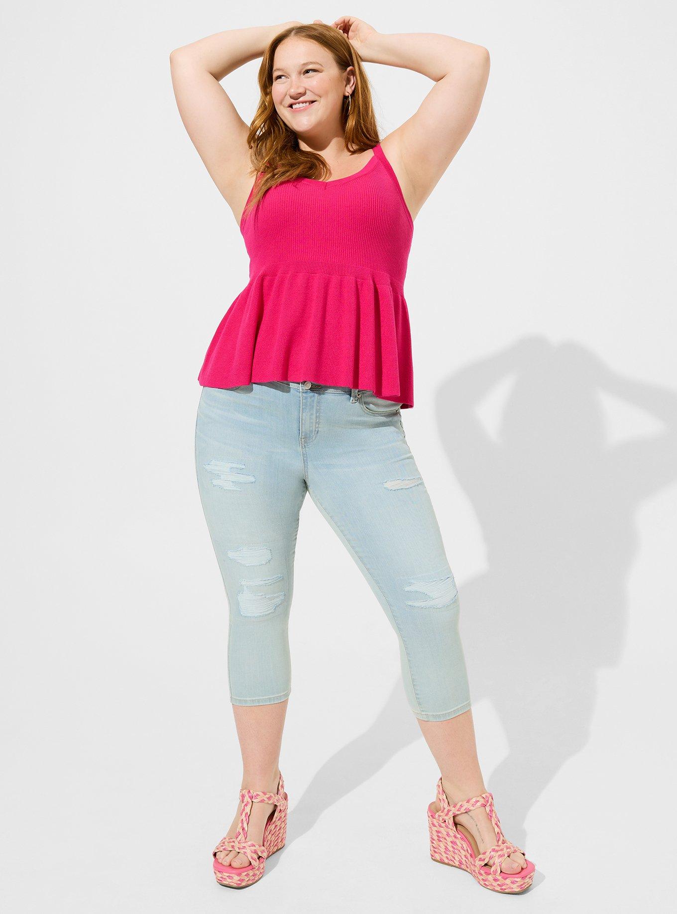 Peplum sweater tank hot sale