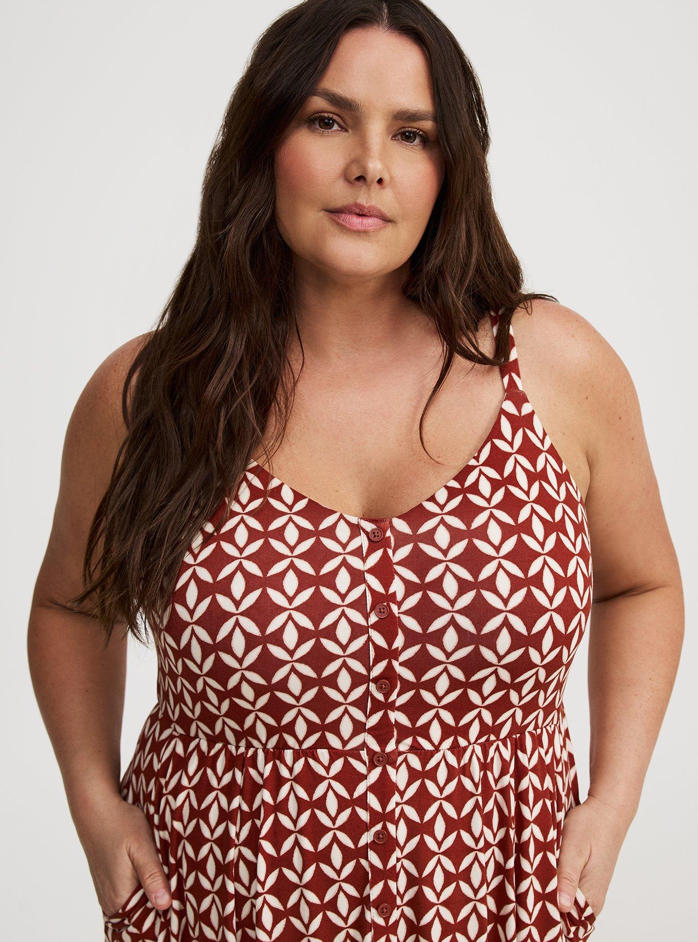 Midi Button-Front Dress
