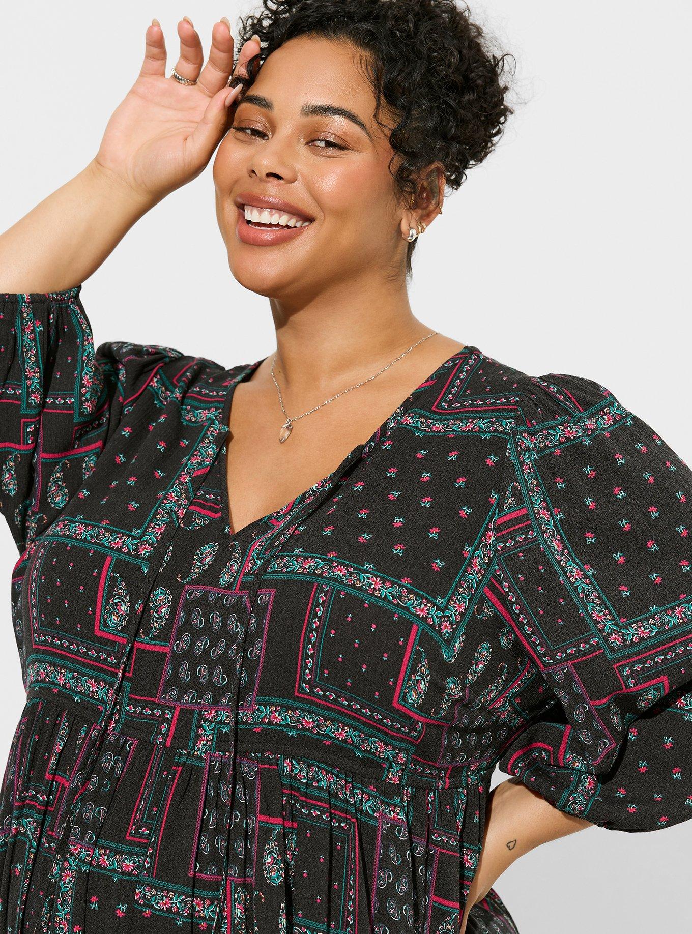 Plus Size - Mini Washable Gauze Tunic Dress - Torrid