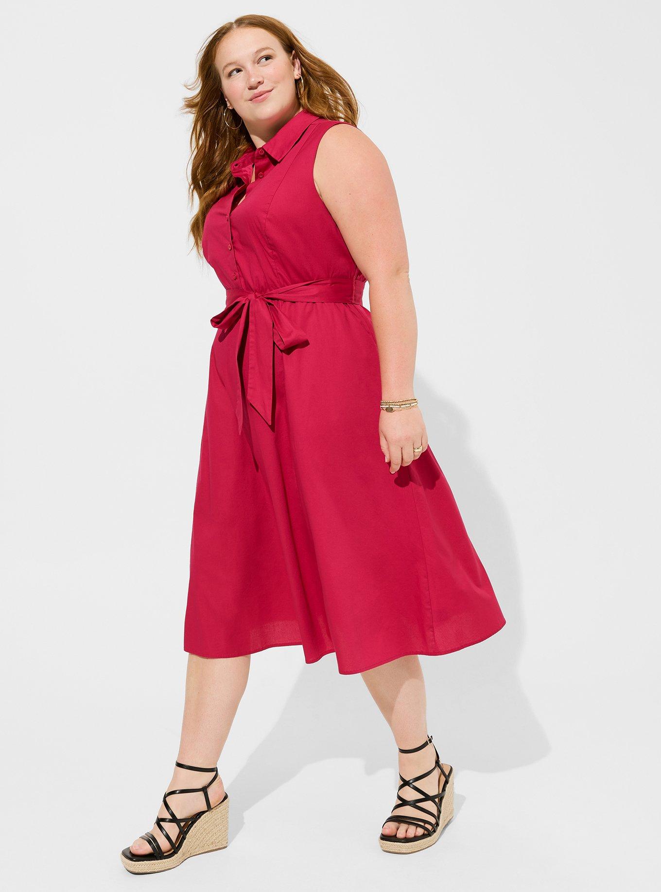 Plus Size - Poplin Dress - Torrid